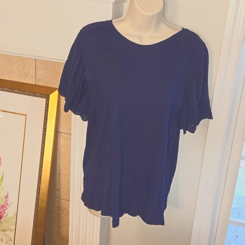 XL Navy blue "a loves a" top